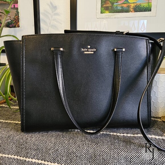 Kate Spade Patterson Drive Geraldine Tote Satchel – Black Leather - Picture 2 of 15